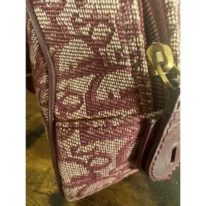 Christian Dior Double Saddle Trotter Satchel Bag Bordeaux Monogram Italy Lock thumbnail 7