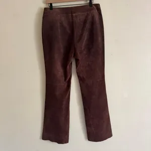 Margaret Godfrey Vintage Western Boho 70s Suede Chocolate Brown Bootcut Pants 12 thumbnail 6