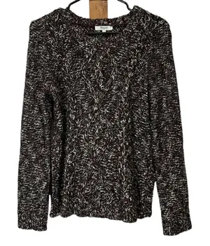 Madewell Firelight Wool Alpaca Blend Cable Knit Long‎ Sleeve Pullover Sweater S thumbnail 1
