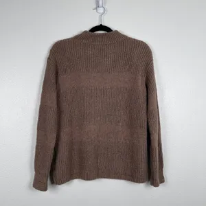 Stitches‎ & Stripes Brown Mock Neck Knit Pullover Sweater Size M thumbnail 6