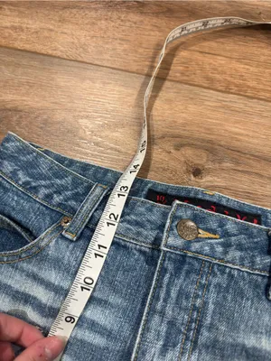 MUDD Vintage 2000s Y2k Faded Low-rise 100% Cotton Denim Mini Skirt | Size 28” thumbnail 5