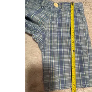 Levis Tab Twills Plaid Shorts Blue Green Yellow Cotton Flat Front women's size 6 thumbnail 10