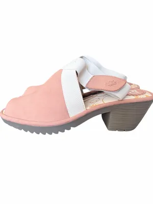 Fly London Wato Peep Toe Slingback Sandals Leather size 39 US 8-8.5 Tan Sand thumbnail 2