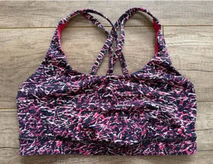 Lululemon‎ Energy Bra Top Exhale Boom Juice Pink Size 8 Strappy Stretch Cropped thumbnail 1