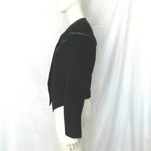 80s Vintage Wilsons Leather‎ Womens Black Moto Suede Jacket Retro Glam Rock - M thumbnail 5