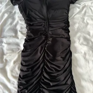 Little Black Dress Ruched Mini Dress Cocktail Homecoming thumbnail 5