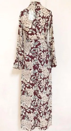 Honey Belle Choker Floral Retro Slit Maxi Dress thumbnail 3