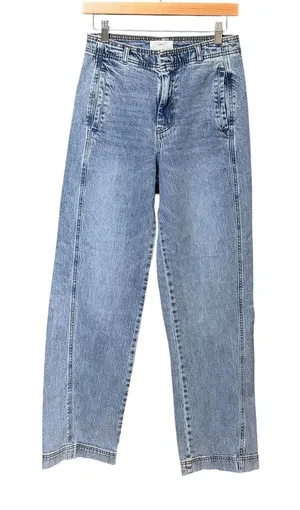 Habitual Womens High Rise Straight Leg Cinch Back Jeans Light Wash 4/27 thumbnail 1