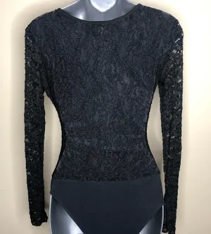 Ann Taylor Black Lace Bodysuit thumbnail 2