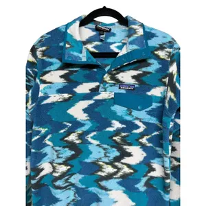 Patagonia Synchilla Snap-T Fleece Trout Tales Elwha Blue‎ Women’s Size Small thumbnail 3