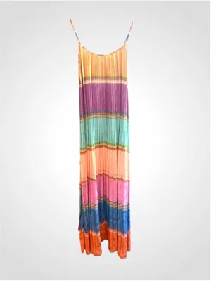 Current Air Pleated Color Block Cami Dress Size M thumbnail 4