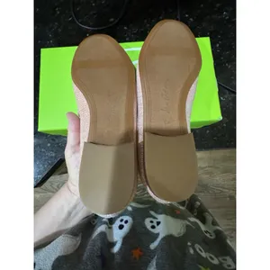 Sam Edelman Women Loraine Loafers Shoes Pink Metallic‎ Linen Size 8.5 Equestrian thumbnail 9