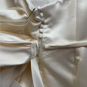 BHLDN Amsale Willow Bow Dress Little White Midi Formal Wedding Gown thumbnail 11