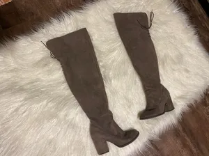 Taupe Thigh Highs Boots thumbnail 5