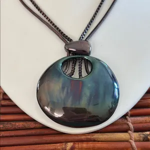 Chico's Black Pendant  Modern Necklace thumbnail 2