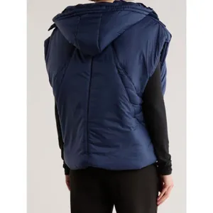 Free People FP Movement Navy Quilted Parker Hooded Puffer Vest Size Small NWT thumbnail 2