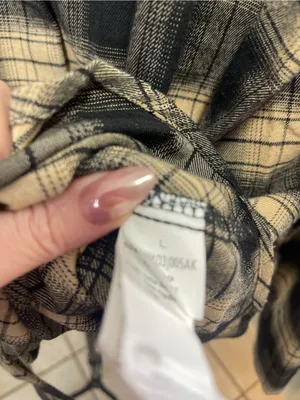 Source Unknown Black and Cream Plaid Button-Down Shirt thumbnail 2