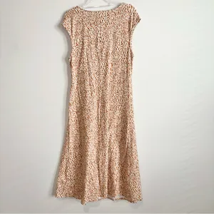 Old Navy Giraffe‎ Cheetah Animal Print midi dress tan size Xl thumbnail 3