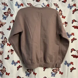 Gildan Unisex purple/grey/brown crew neck sweater thumbnail 2