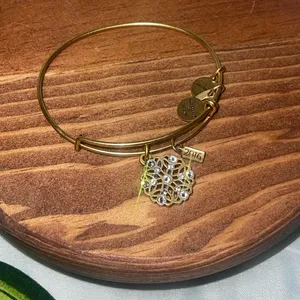 Gold Charm Bracelet with Crystal Accents thumbnail 1