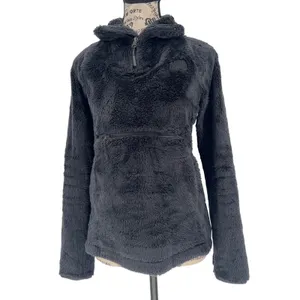 The North Face Osito Sport Hybrid 1/4 Zip Fleece Women's XS‎ Black Cozy Pullover thumbnail 2