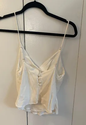 ZARA Scoop Neck Silk Tank From thumbnail 1