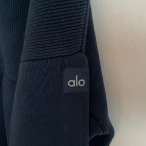 Alo Yoga Scholar Hooded Sweater Navy L thumbnail 4