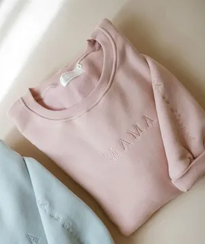 Womens Aziel & Luca x Roxana Oh So Blessed Mama Ballet Pink Sweatshirt - Sz S thumbnail 1