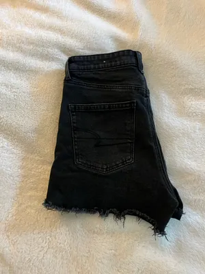 American Eagle Denim Stretch Black Shorts thumbnail 2