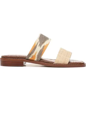 Sam Edelman Haydee Beige Woven Slip On Open Toe Sandals 9 thumbnail 2
