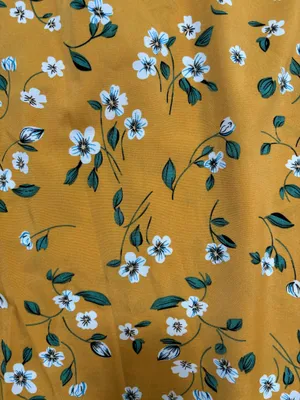 SHEIN Mustard Yellow Floral Maxi Skirt thumbnail 2