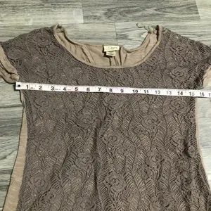 DayTrip Lace Brown Blouse; size X-small thumbnail 6