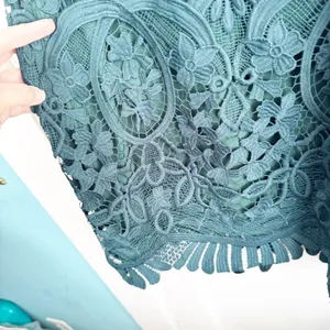 Lovers & Friends x Revolve Caspian Shift Dress Hunter Green Lace Racerback XS thumbnail 8