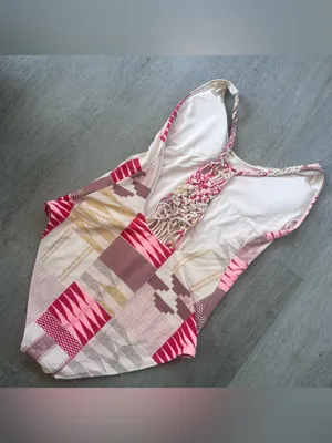 Aerie One Piece Swimsuit Geometric Patchwork Women’s Small Beach thumbnail 4