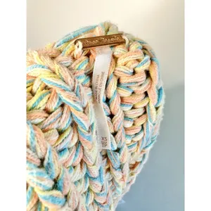 Free People‎ Hoopla Boxy Tank XS Pastel Multicolor Chunky Knit Boho Oversized thumbnail 12