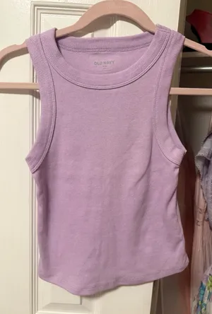 Old Navy High Neck Tank Purple Lilac Lavender Active thumbnail 1