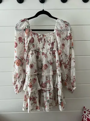 Altar'd State Long Sleeve Floral Mini Dress thumbnail 4