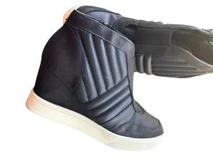 MIA Kaleb Quilted Ankle Wedge Sneakers Zip Black 9M Casual thumbnail 5