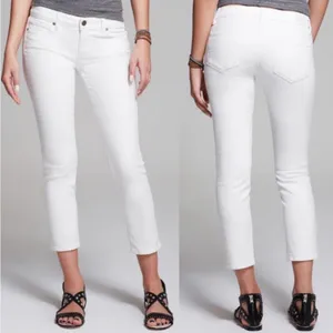 Paige Kylie Crop Jeans White 28 Skinny Stretch thumbnail 2