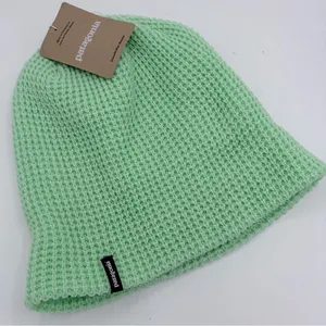 Patagonia women’s snow drifter mint knit beanie one size outdoor NWT thumbnail 1