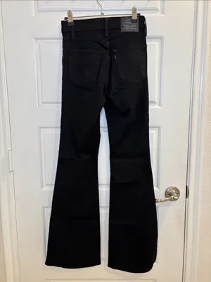 Levi’s 726 High Rise Flare Jeans Black Women’s 25x32 NWT thumbnail 4