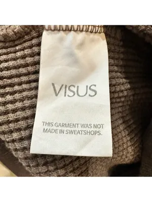 VISUS Brown Waffle Knit Pullover Sweatshirt Top – Size XS/S – Ethically Made thumbnail 11