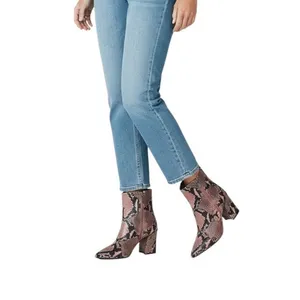 Aquatalia Palomina embossed snake print leather pointed toe booties NEW size 6M thumbnail 4
