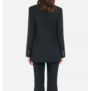 The Kooples Straight wool-blend blazer - Black- Size 36 / US 4 thumbnail 3