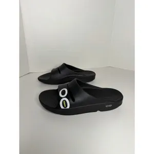 OOFOS Unisex Ooahh Sport Slide Sandal Mens 6 Womens 8 Black thumbnail 4