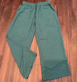 Halara Wide Leg Drawstring Pants Teal Green High Waisted Relaxed Boho S thumbnail 1
