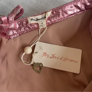 NWT For Love and Lemons Luna Pink Metallic Mini Dress Size Medium thumbnail 7