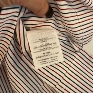 J.Crew striped embroidered tie front blouse size M thumbnail 7