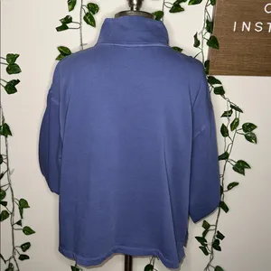 Old Navy Blue Quarter Zip Crewneck Front Pocket thumbnail 3