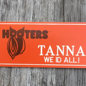 Hooters Girl Uniform Name Tag “Tanna” Halloween thumbnail 2